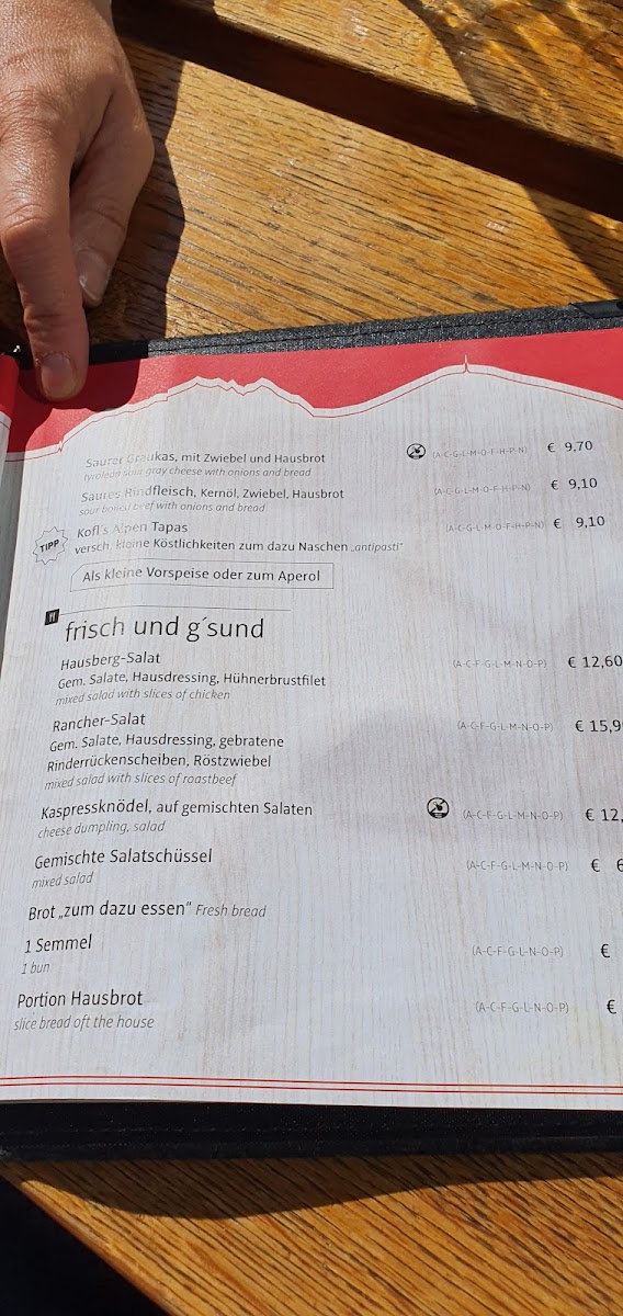 Menu Das Kofel-10
